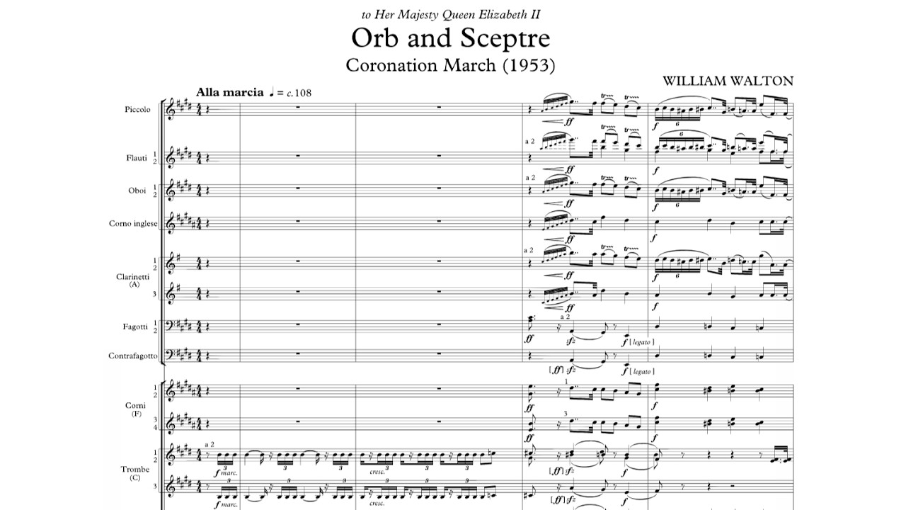 【金管バンド スコア】　ウォルトン（ワトソン編）：リチャード三世 March Coronation (1953) Sceptre and Orb - Walton William Score] アート・デザイン・音楽