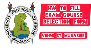 How to fill course selection /exam Form on lms sindh university jamshoro lms guidance  by Mudassir