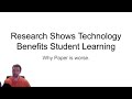Research Shows Technology Benefits Student Learning - Teacher Professional Development Tutorials