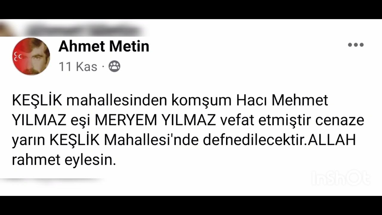 Yeşilhisar vefat edenler 2022-3