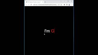 Typing Animation With Pure CSS #shorts