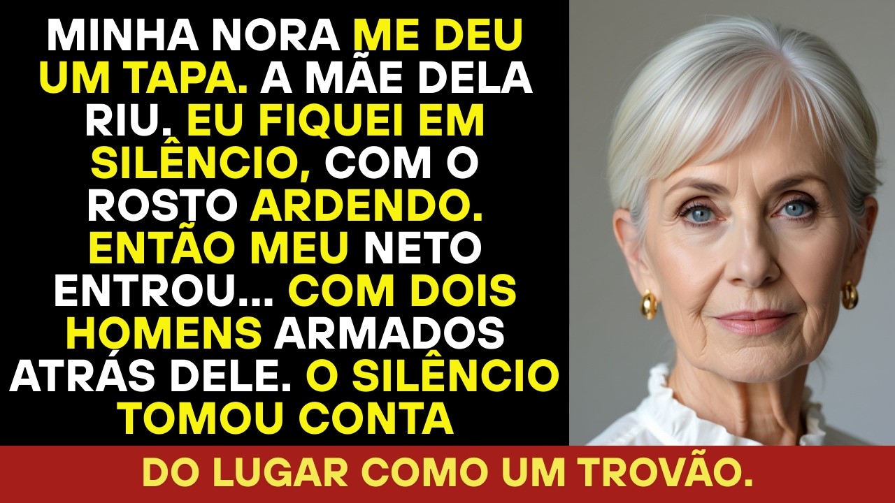 Minha nora me bateu, a mãe dela riu — até meu neto entrar com dois homens armados