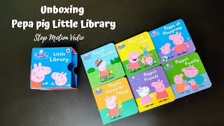 Unboxing Of Peppa Pig Little Library | Stop Motion Video | Quick Review | Book For 2-4 Year Old