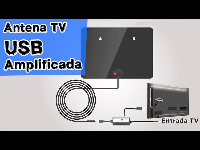 🔳 Antena de televisión USB amplificada para ver la TV sin antena exterior  🔳 Antena TV interior 