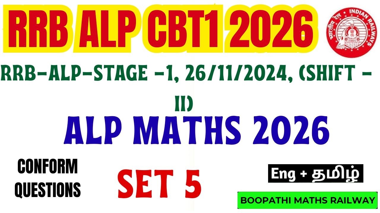 RRB ALP Stage-1 26/11/2024 Shift-2 | Full Question Paper Analysis | Expected Cut-Off BY BOOPATHI