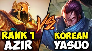 When the Rank 1 Azir NA goes against a Diamond 1 Korean Yasuo Main | Who Wins?