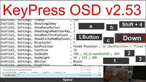 AutoHotkey_ show which keyboard keys are pressed. key press on-screen display (OSD)_ kpOSD v2.53.