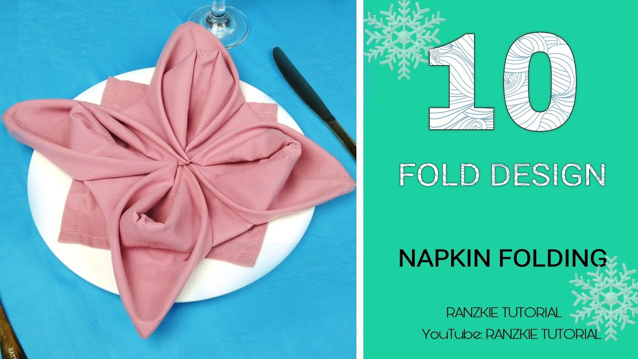 10 AMAZING NAPKIN FOLD TABLE NAPKIN FOLDING - YouTube