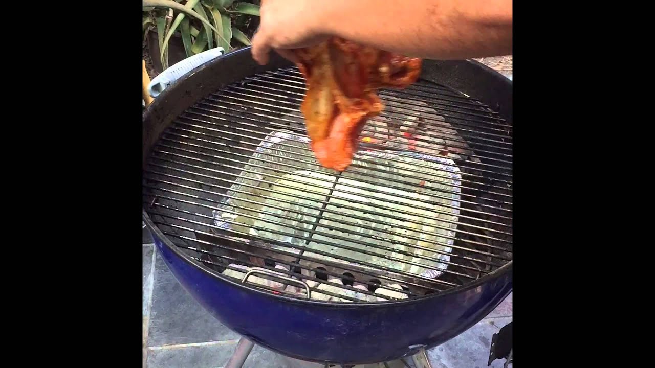 Bbq smoked chicken on a er grill YouTube