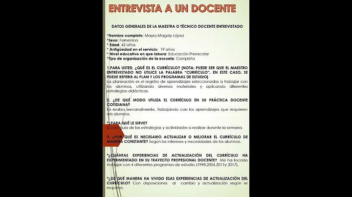 RESULTADOS DE LA ENTREVISTA UN DOCENTE