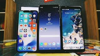 iPhone X vs Google Pixel 2 XL vs Samsung Note 8 iPhone X vs Google Pixel 2 XL vs Samsung Note 8