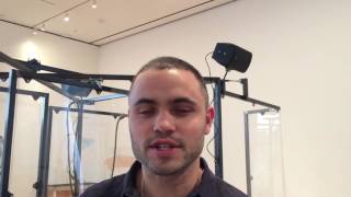 Thomas J Lax curator at speaks about Neil Beloufa new installation - YouTube