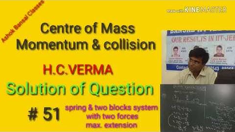 Solution of Question # 51/ Centre of mass,Momentum and collision/ H.C.VERMA/ NEE/IIT JEE