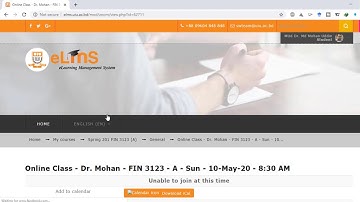 Join the online class in Zoom from Moodle eLMS - Student Demonstration