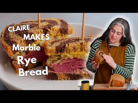Marble onion rye bread, from the video