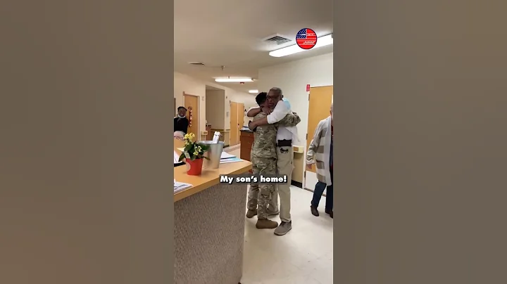 Soldier surprises nurse dad after 9 months apart 🇺🇸 #shorts