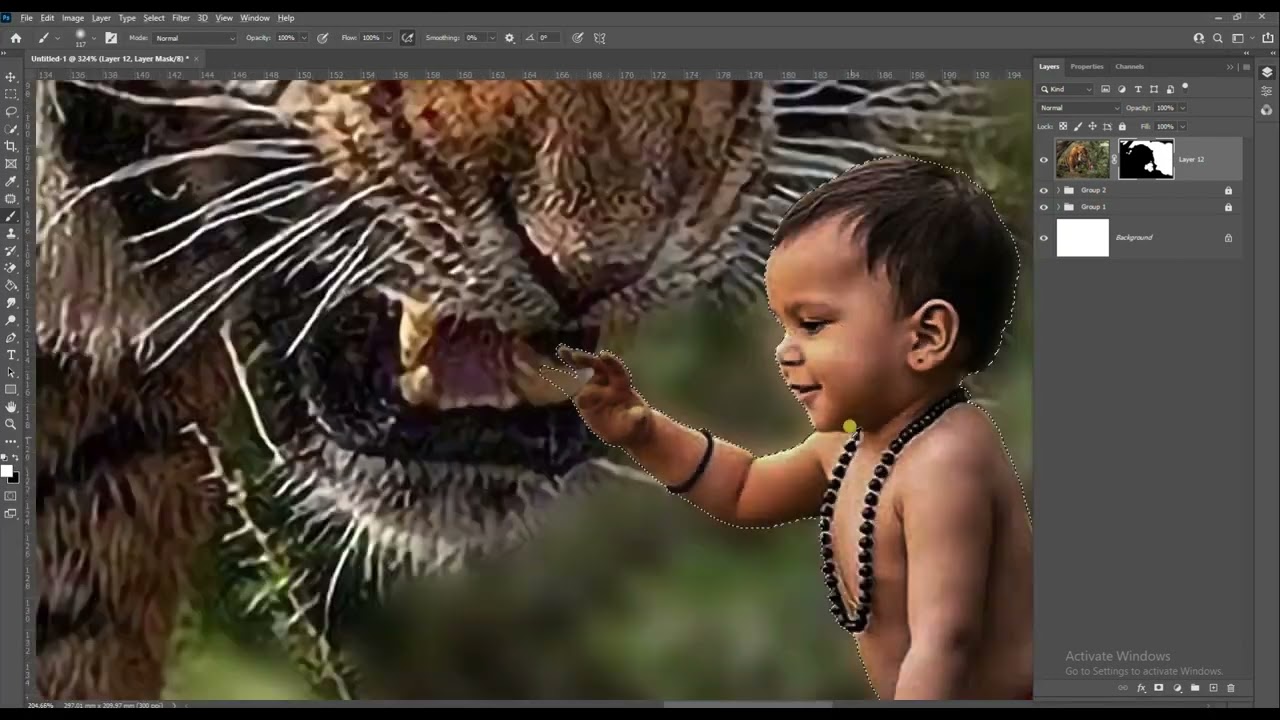 Tiger Roars ! Photo Manipulation ! Photoshop ! Random Photo Making