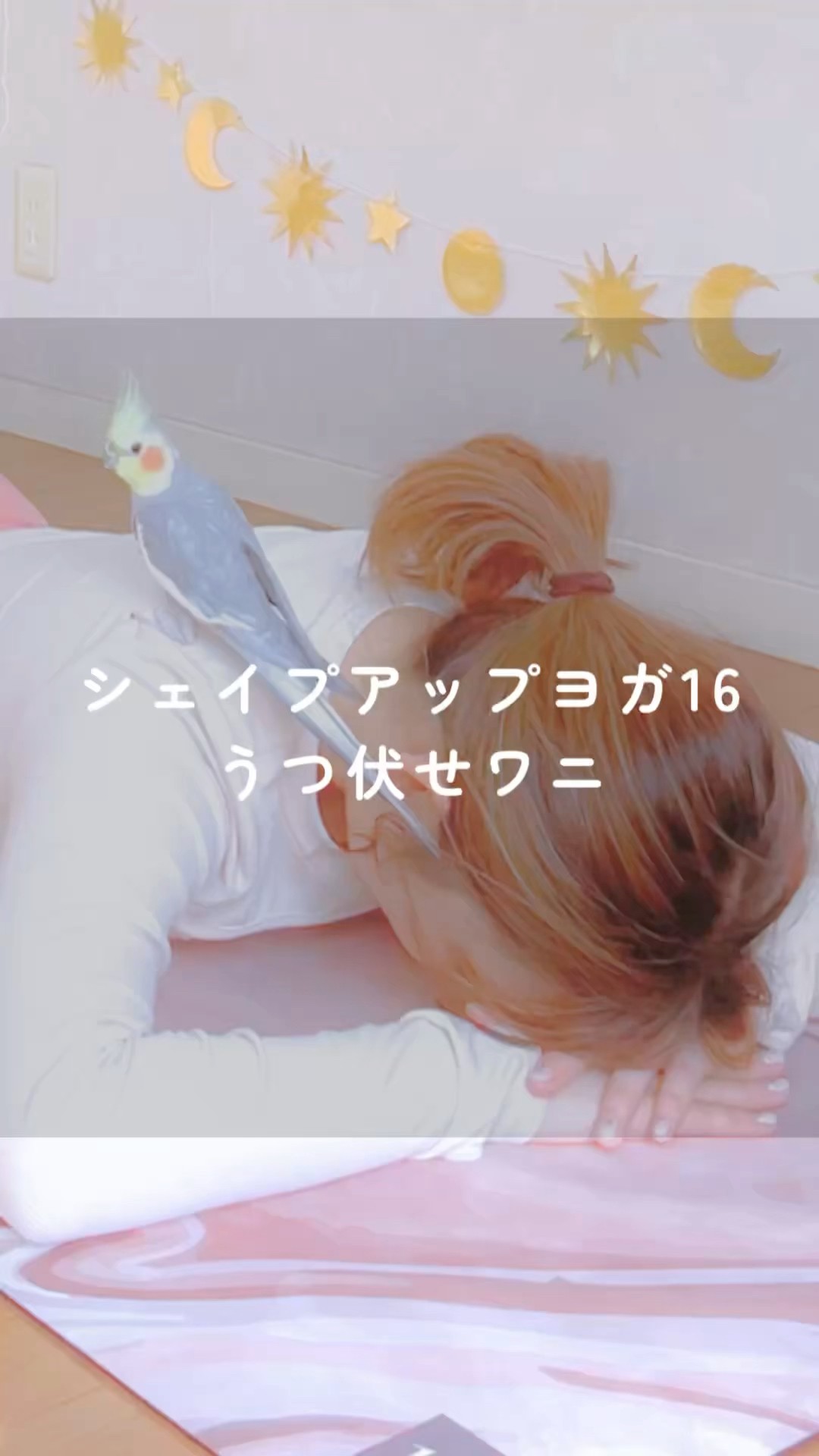 2月のヨガ16🧘‍♀️うつ伏せのワニのポーズ🐊シェイプアップヨガ