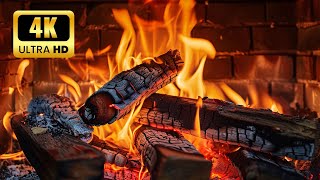 🔥 Cozy Fireplace 4K | Fireplace Ambience with Crackling Fire Sounds🔥 Harmonies for Icy Evenings