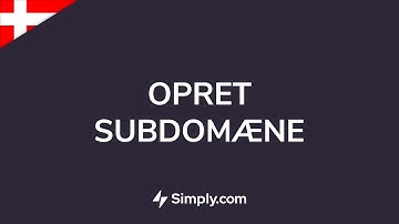 Opret subdomæne | Simply.com
