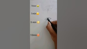 10sec vs 1min vs 5min vs 10min😈 #shortsvideo  #sasuke #drawing #naruto #anime