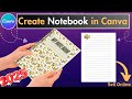 How to Create a Notebook in Canva | Canva Course 2025 | Tech By Hafsa