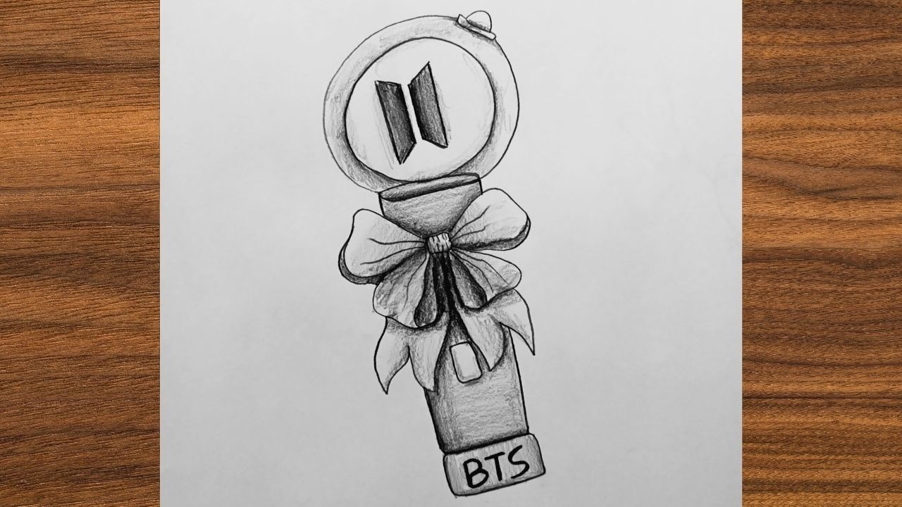 BTS Light Stick Drawing Step by Step