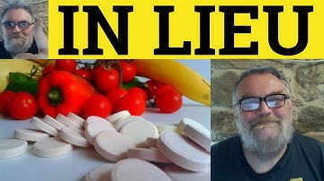 In Lieu Meaning - In Lieu Examples - French In English - In Lieu Of Defined - ESL British English