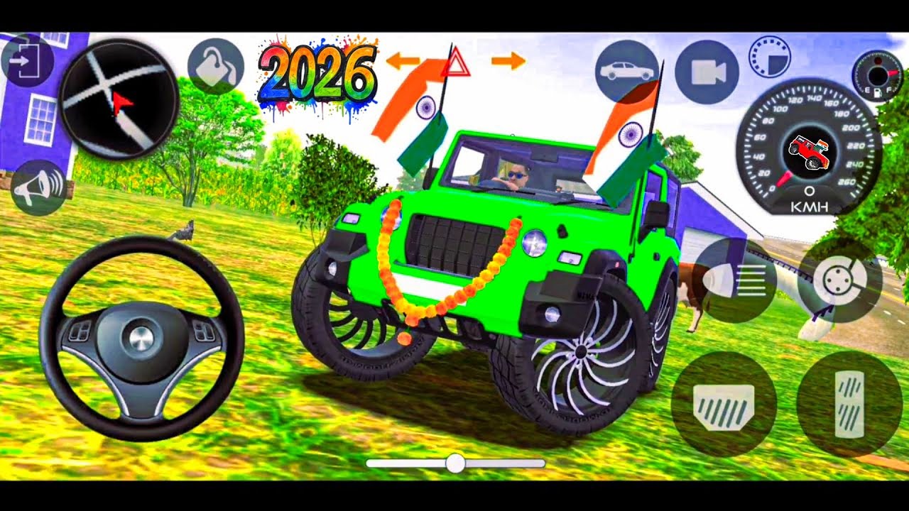 Modified Mahindra Thar😈Games:Indian Green Thar (Gadi Wala Games) Car Game Android Game - #2026