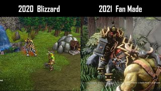 2021 Warcraft 3 Prologue Campaign vs 2020 Blizzard Original / Comparison