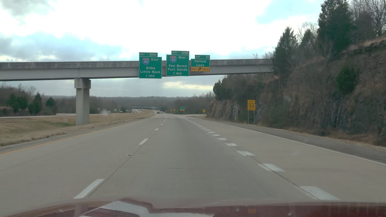 I49 Interstate Mountain Scenery Bentonville AR to Fort Smith, AR Part 5