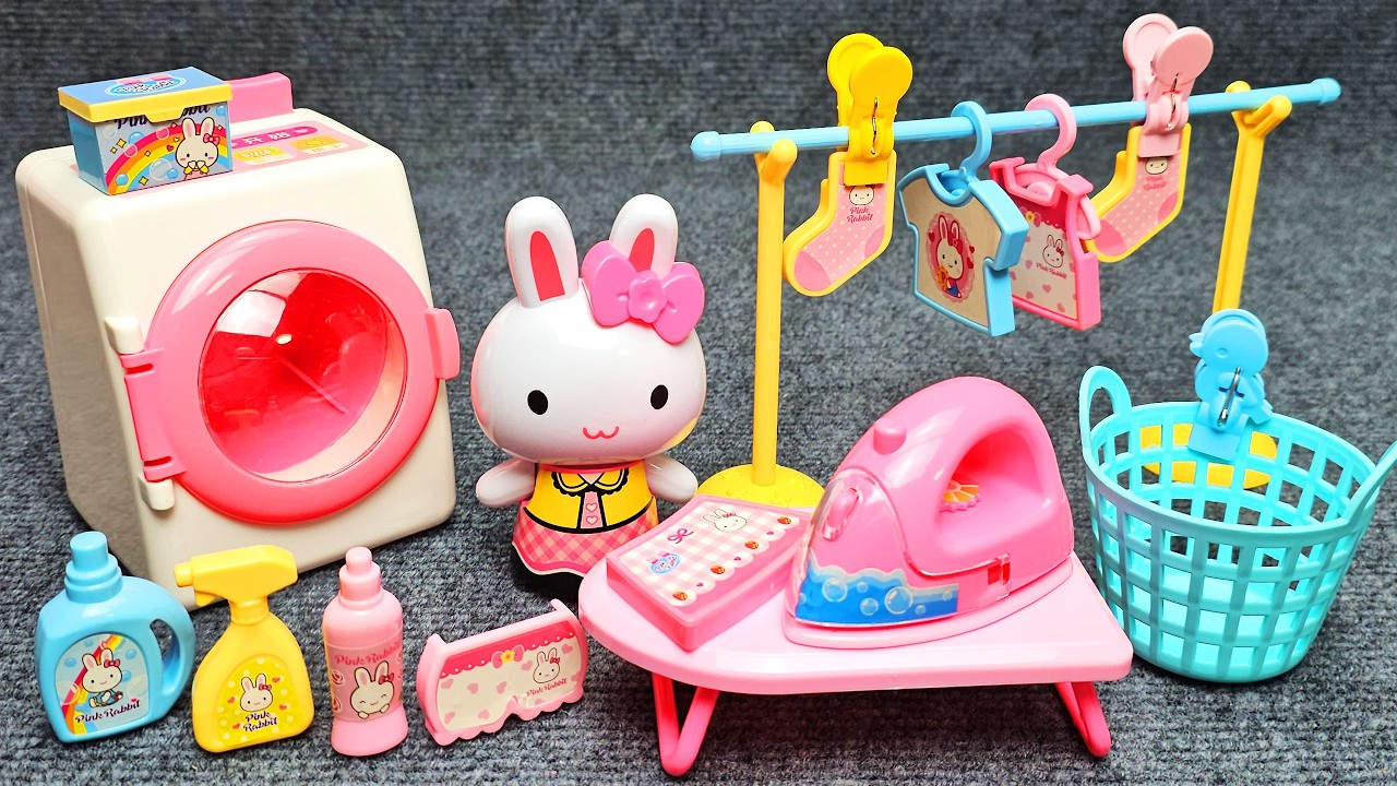 Pink Rabbit Laundry Playset [LU-989] Satisfying with Unboxing Toys Compilation ASMR