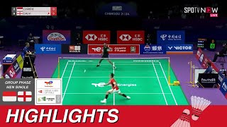 [MS] INDONESIA (J CHRISTIE) VS ENGLAND | GROUP C THOMAS CUP 2024 CHENGDU