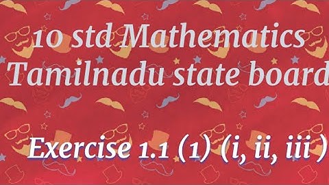 TN  samacheer 10 Mathematics 2020 | chapter 1 | exercise 1.1 (1) (i,ii,iii)| cartesian product| sets