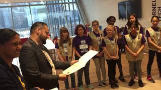 Roosevelt Island Girl Scouts Honored For NYC Robotics Championship By State Senator Serrano