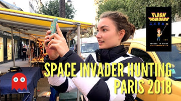 Space Invader Hunt Paris 2018 as in Flash Invadering 👾