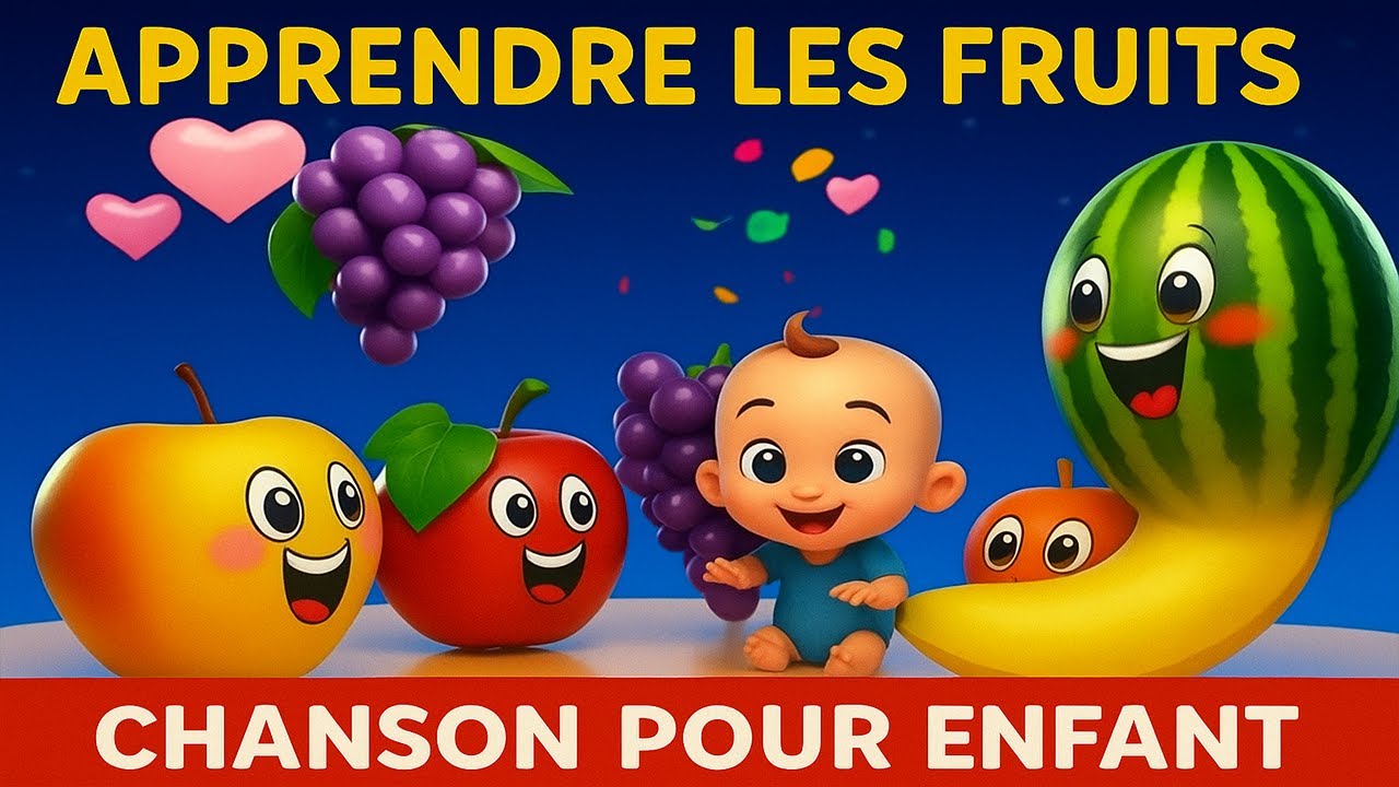 🎵Comptine Bébé 🍎🍌🍇 | Apprendre les fruits en s’amusant pour les enfants !