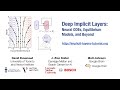 NeurIPS 2020 Tutorial: Deep Implicit Layers