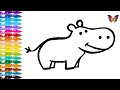 How to Draw a Hippo? Surprise Drawing for Kids / Раскраски Малышам