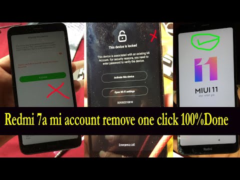 Redmi 7a mi account remove one click 100%Done || 2020mi account remove method , mi account bypass