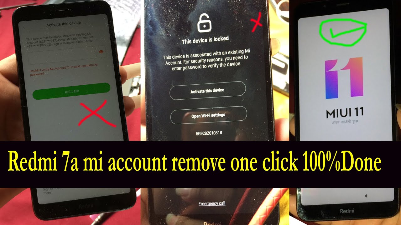 Redmi 7 Mi Account Unlock