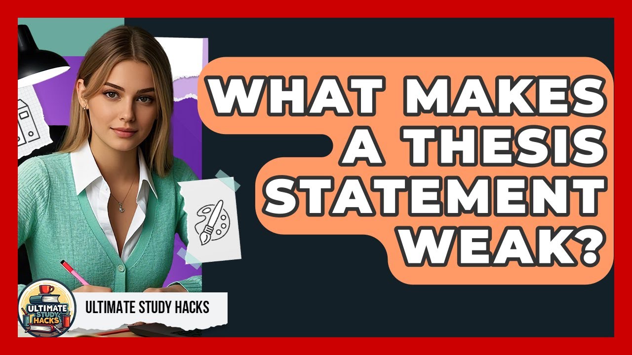 What Makes A Thesis Statement Weak? - Ultimate Study Hacks