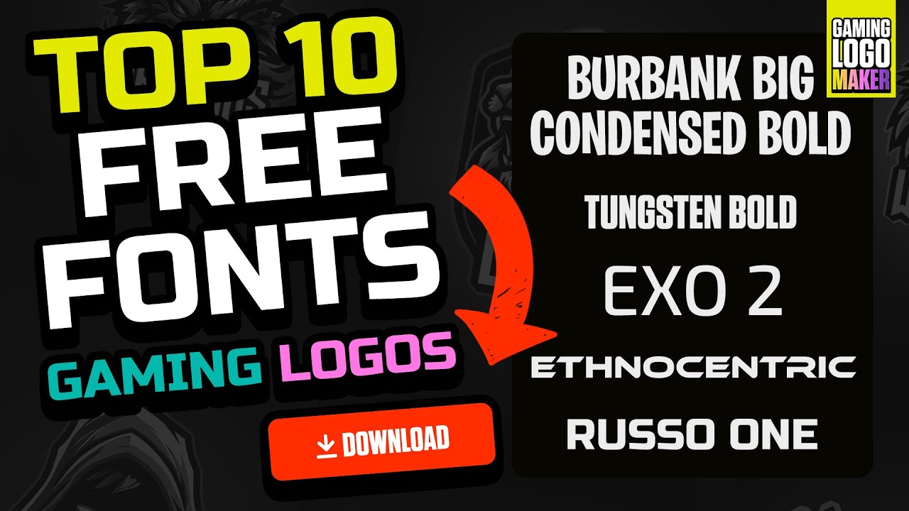 Top 10 FREE Fonts for Gaming Logos and Esports Logos (2025)
