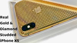 Real Gold iPhone Xs & Apple watch | Diamond studded iPhone