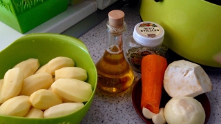 Картофель с овощами в мультиварке. Постное овощное блюдо. Картофель с овощами в мультиварке. Постное овощное блюдо.