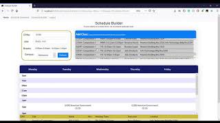 GSU Schedule Builder Demonstration