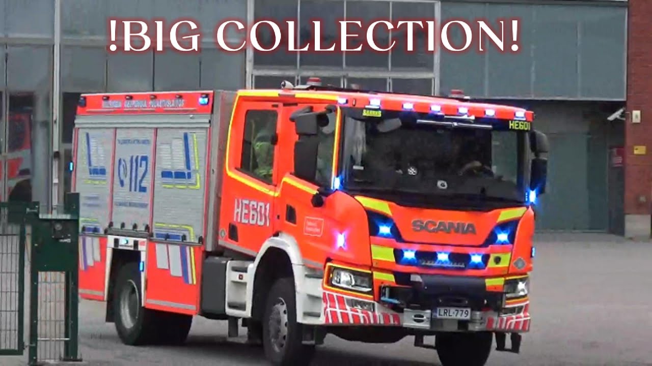 *BIG COLLECTION* Finnish emergency vehicles responding