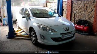 Посторонний звук в работе двигателя замена приводного ремня на Peugeot 408 1,6 Пежо 408 2012 года