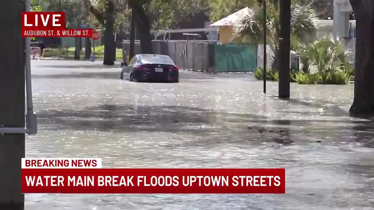 Another water main break floods Uptown streets as New Orleans ...