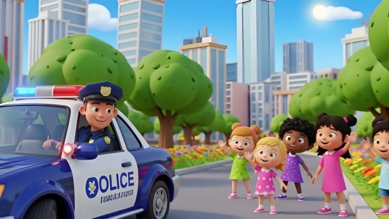 Patrulla ABC de Coches de Policía Aprende | Canciones infantiles de letras y vehículos | Baby Song